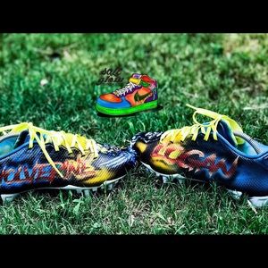 Custom wolverine Nike Cleats